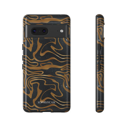 Cosmic Gold in Black - iPhone Case, Samsung Galaxy Case, Google Pixel Case