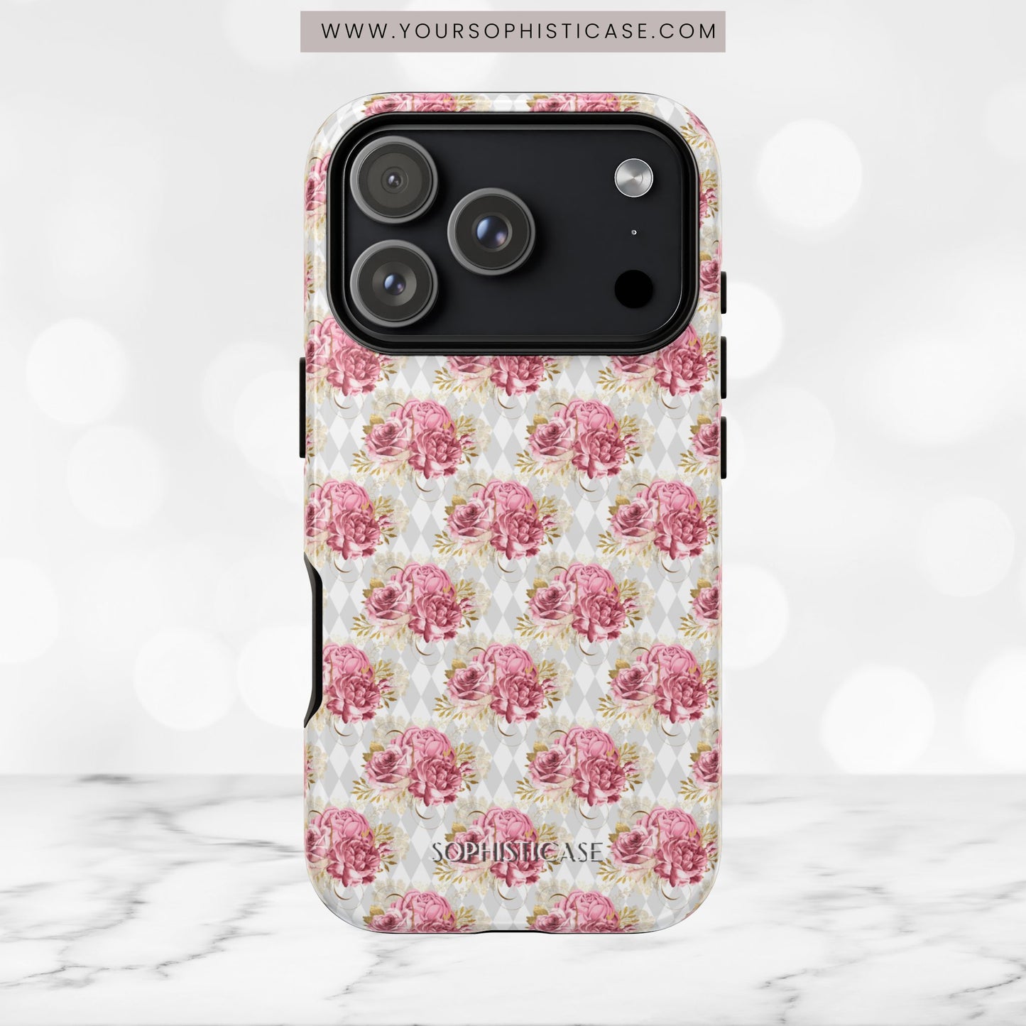 Rose Diamond Romance in Colette - Tough Phone Case