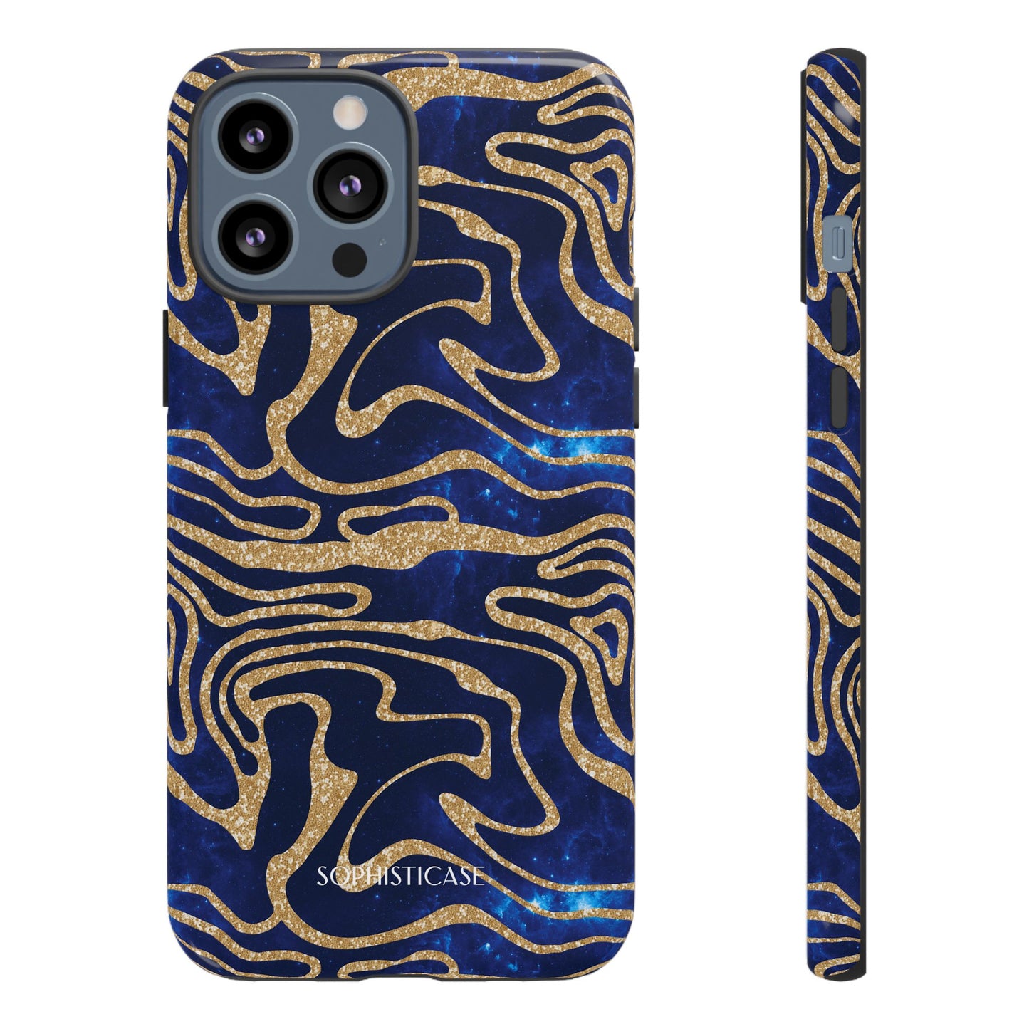 Cosmic Gold in Blue - iPhone Case, Samsung Galaxy Case, Google Pixel Case