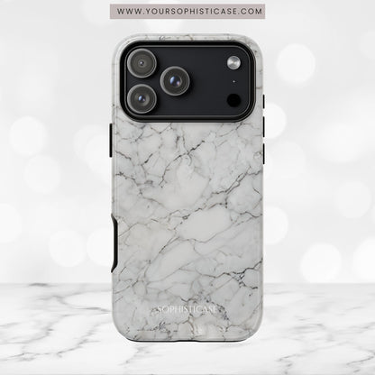 Marble Opulence in White - iPhone Case, Samsung Galaxy Case, Google Pixel Case