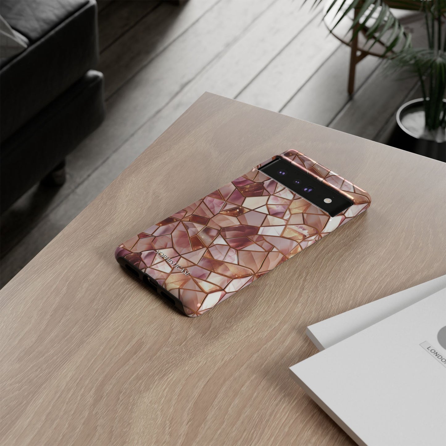 Rose' Runway in Champagne Mosaic - Tough Phone Case