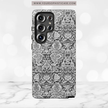 Luxe Lace in Black - Tough Phone Case