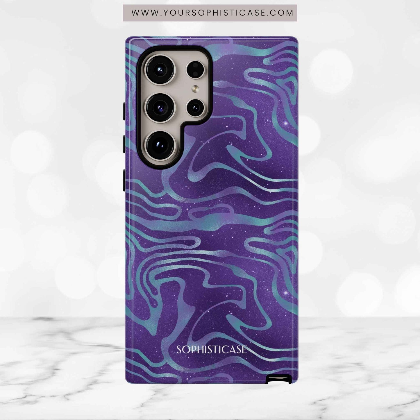 Cosmic Zebra in Blue & Purple - iPhone Case, Samsung Galaxy Case, Google Pixel Case