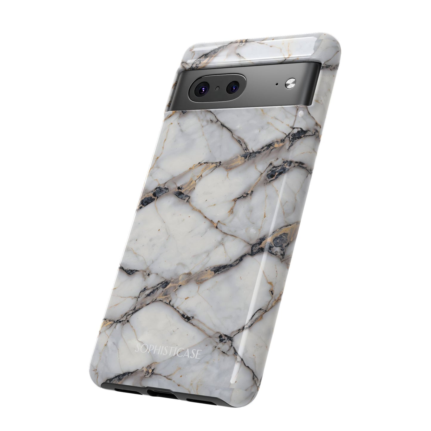 Marble Opulence in Cracked Beige - iPhone Case, Samsung Galaxy Case, Google Pixel Case