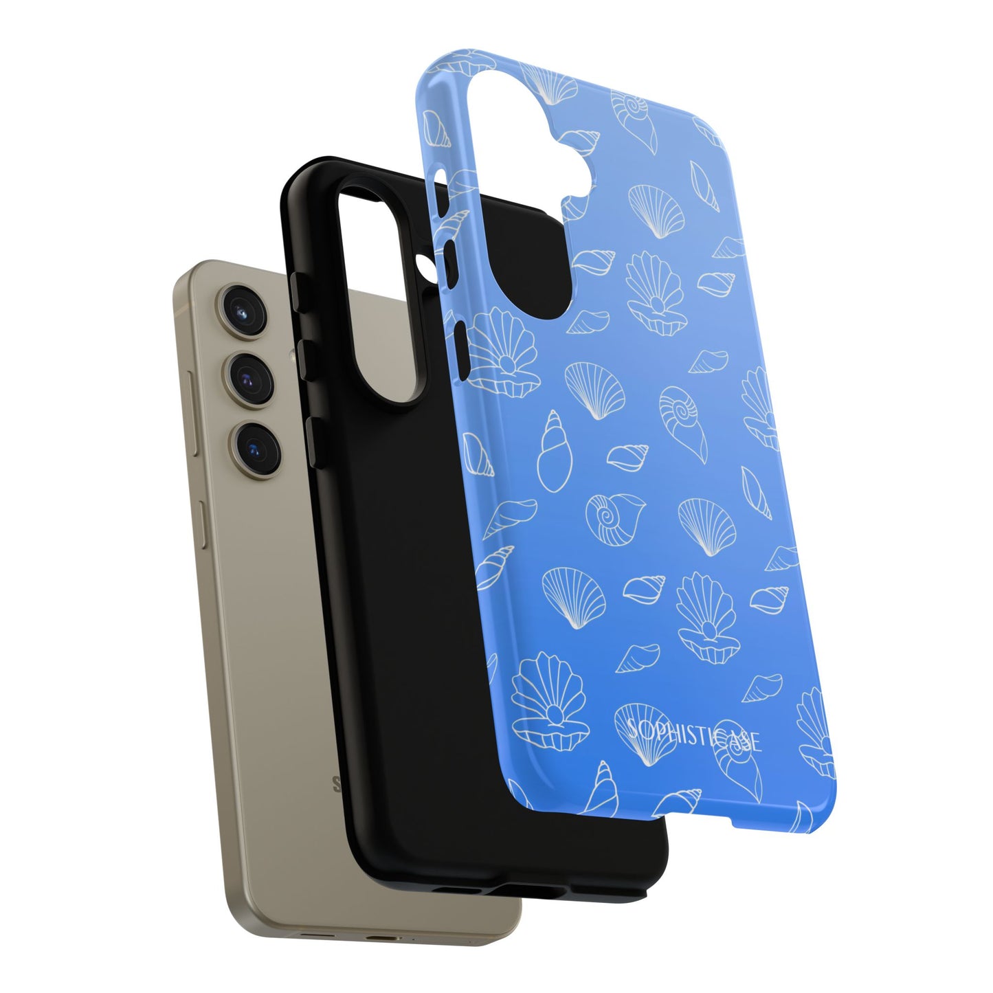 Seashell Society in Ocean Blue - iPhone Case, Samsung Galaxy Case, Google Pixel Case