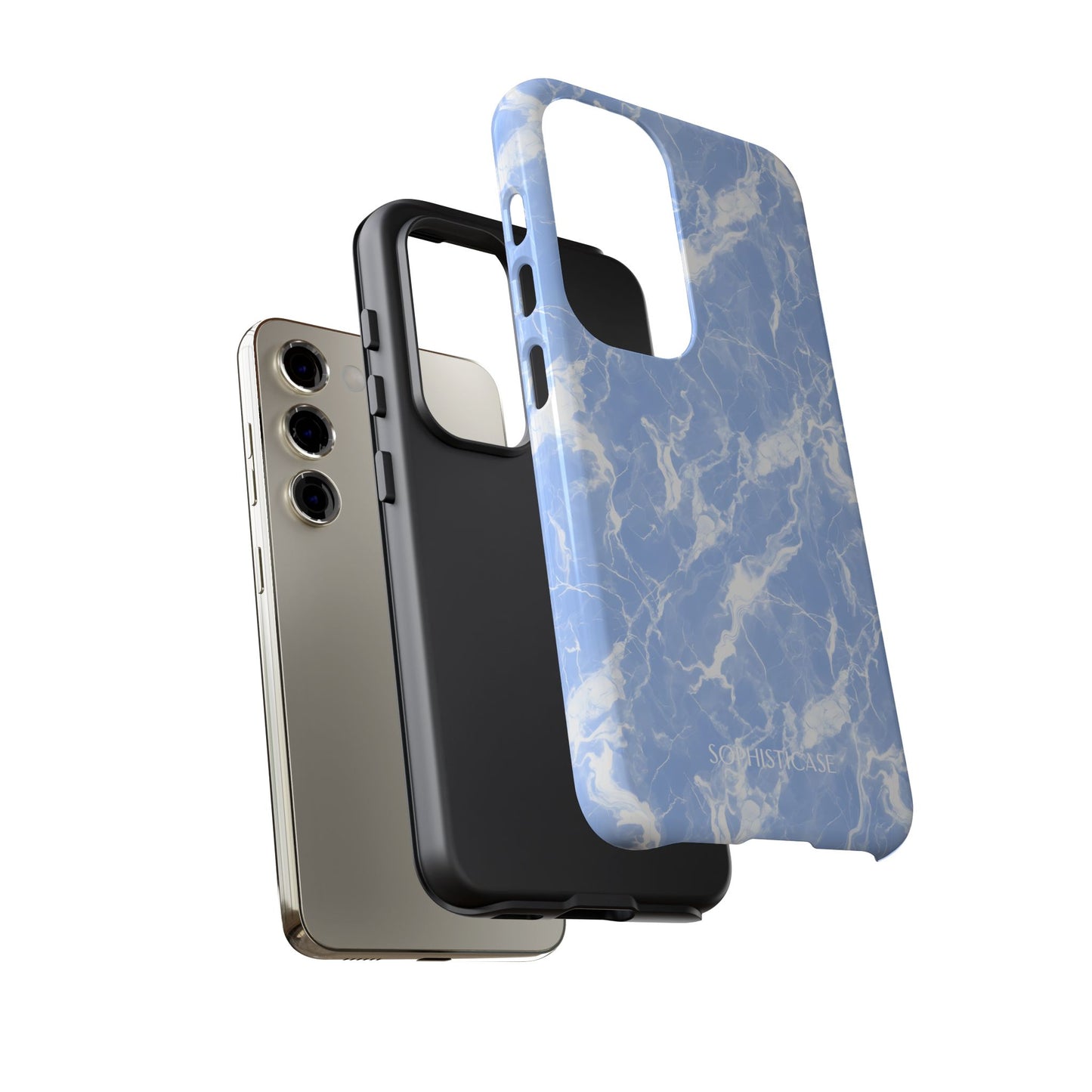 Marble Crush in Blue - Tough Phone Case
