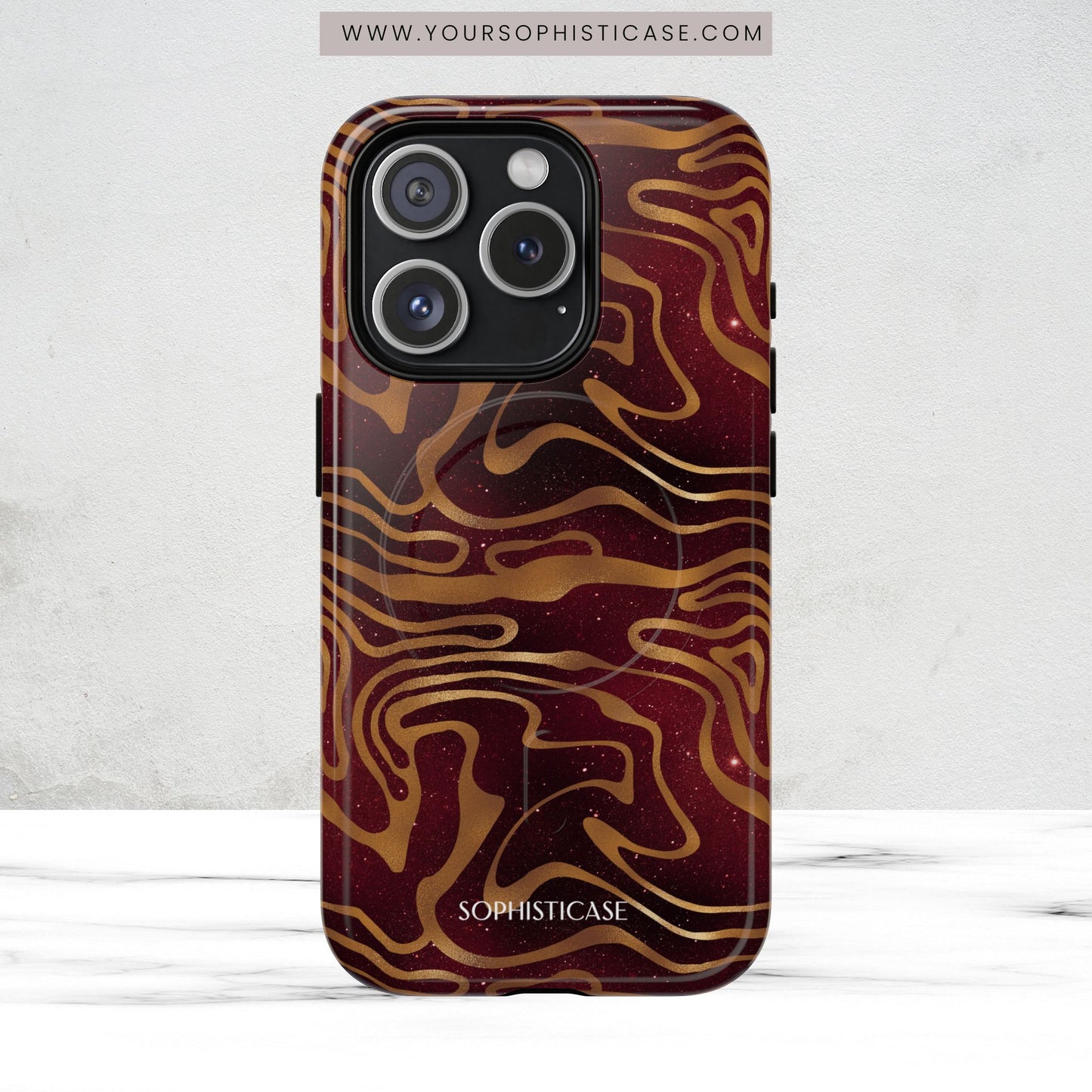 Cosmic Gold in Red - iPhone Magsafe Case