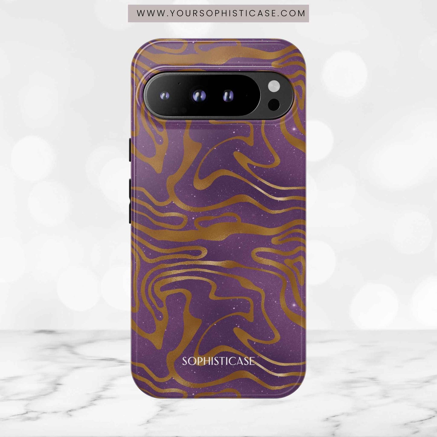 Cosmic Zebra in Purple - iPhone Case, Samsung Galaxy Case, Google Pixel Case