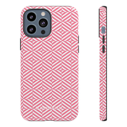 Illusions in Salmon - Dual Layer Shockproof Phone Case for iPhone, Google Pixel and Samsung Galaxy