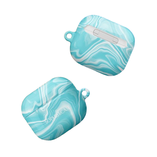 AirPod Cases - Liquid Dreams in Aqua