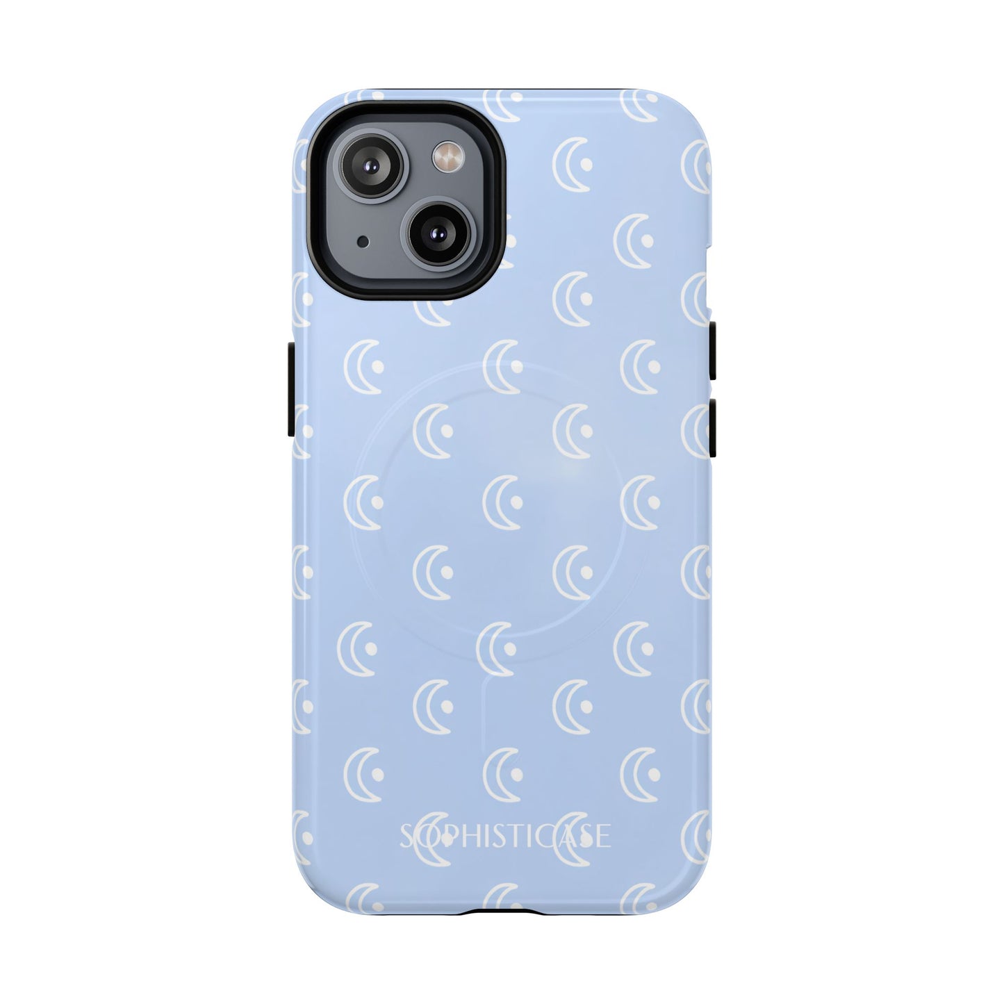 Moon Phase in Baby Blue - Tough Phone Case for iPhone