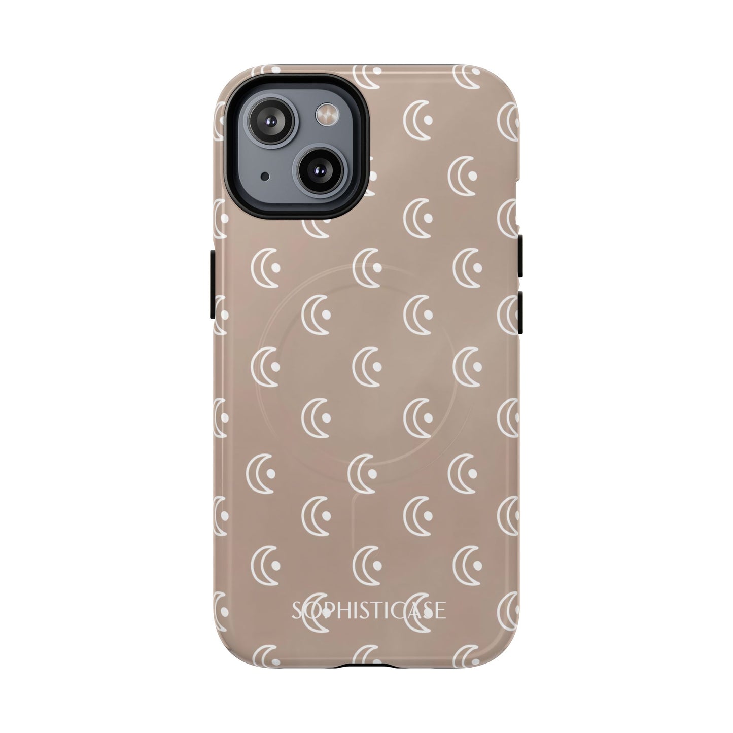 Moon Phase in Boho Brown - Tough Phone Case for iPhone