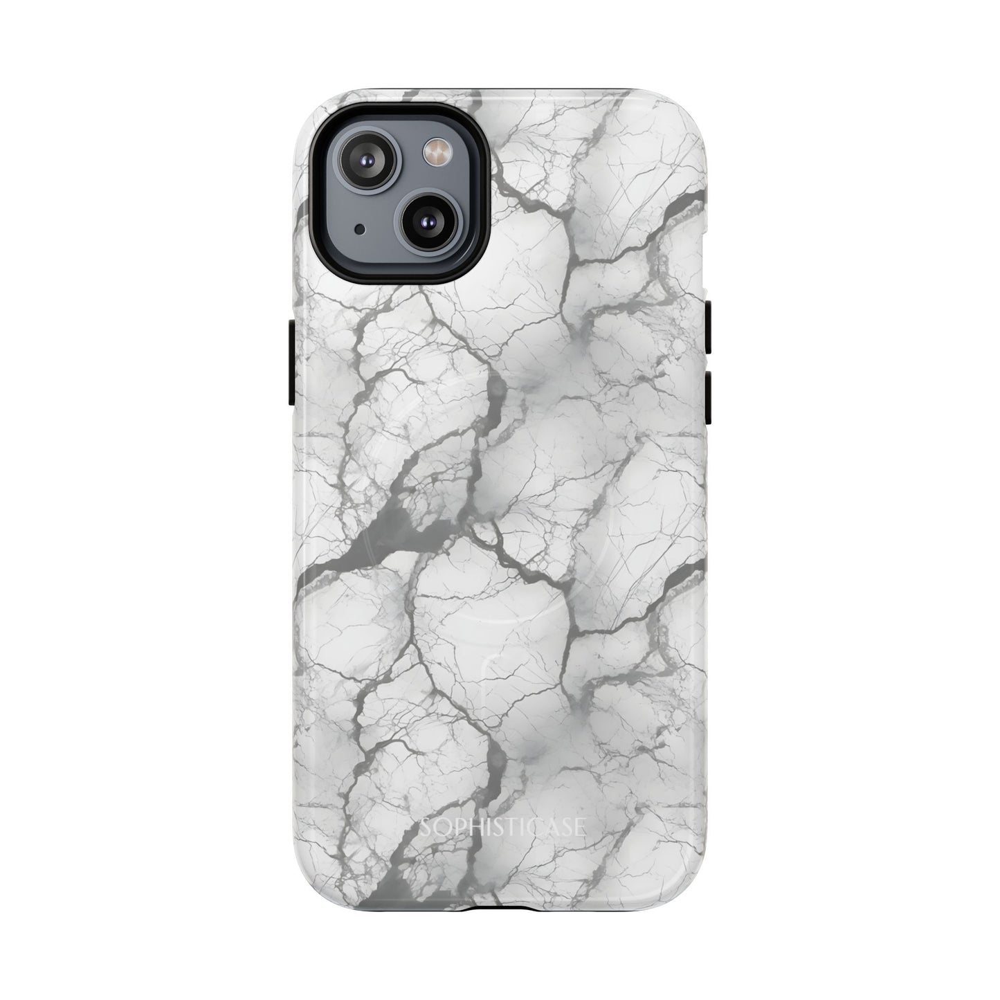 Marble Opulence in Charcoal Grey - iPhone Magsafe Case