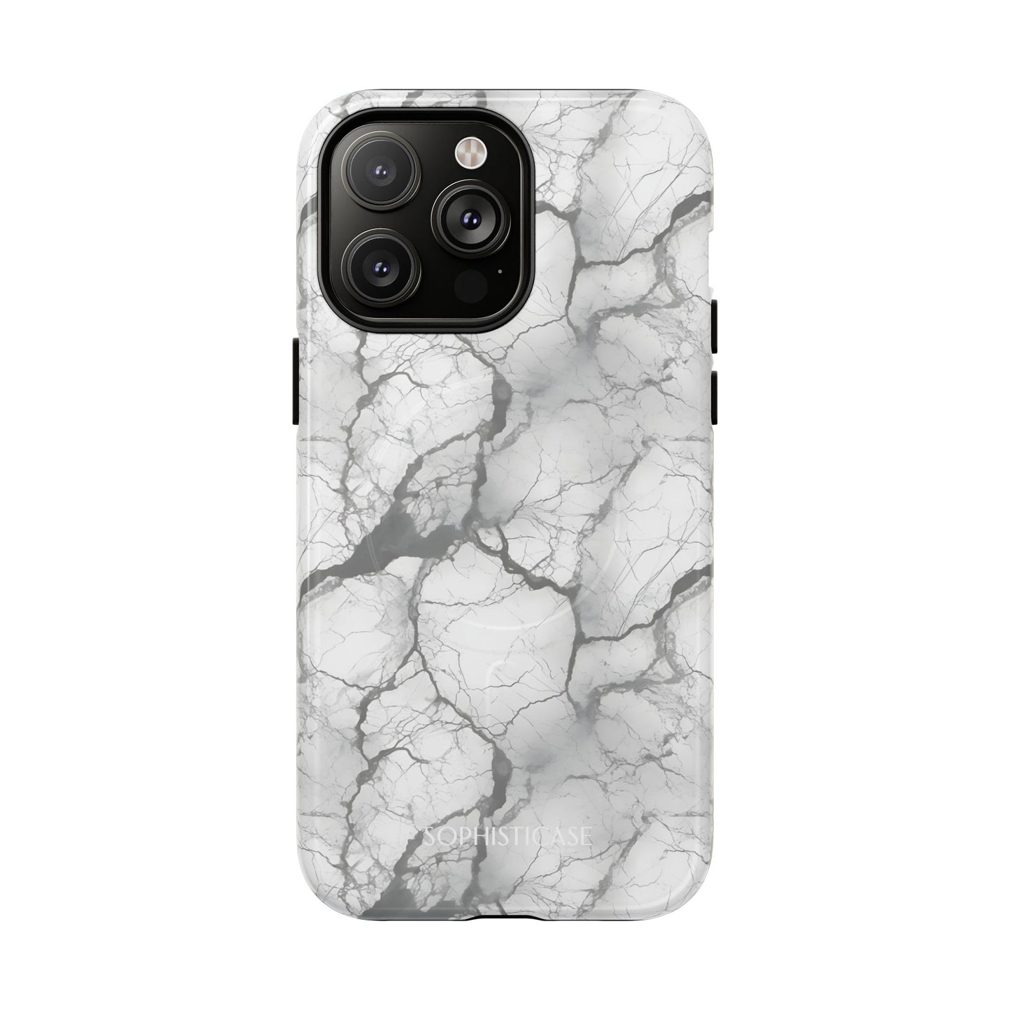 Marble Opulence in Charcoal Grey - iPhone Magsafe Case