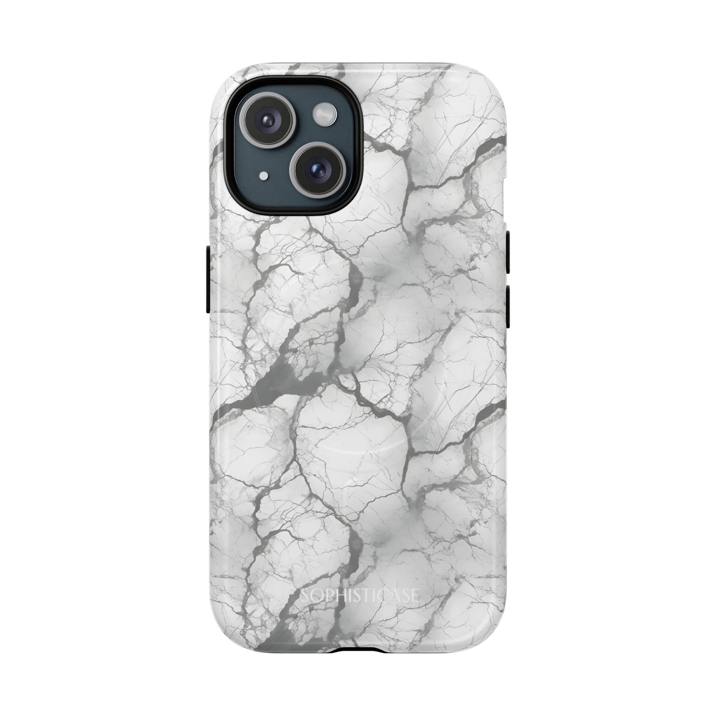 Marble Opulence in Charcoal Grey - iPhone Magsafe Case