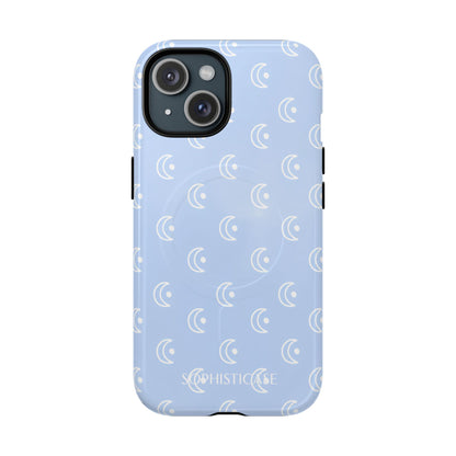 Moon Phase in Baby Blue - Tough Phone Case for iPhone