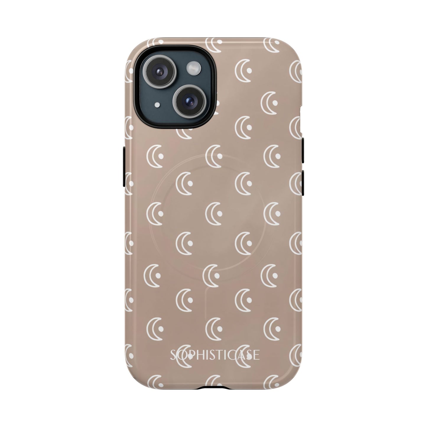 Moon Phase in Boho Brown - Tough Phone Case for iPhone