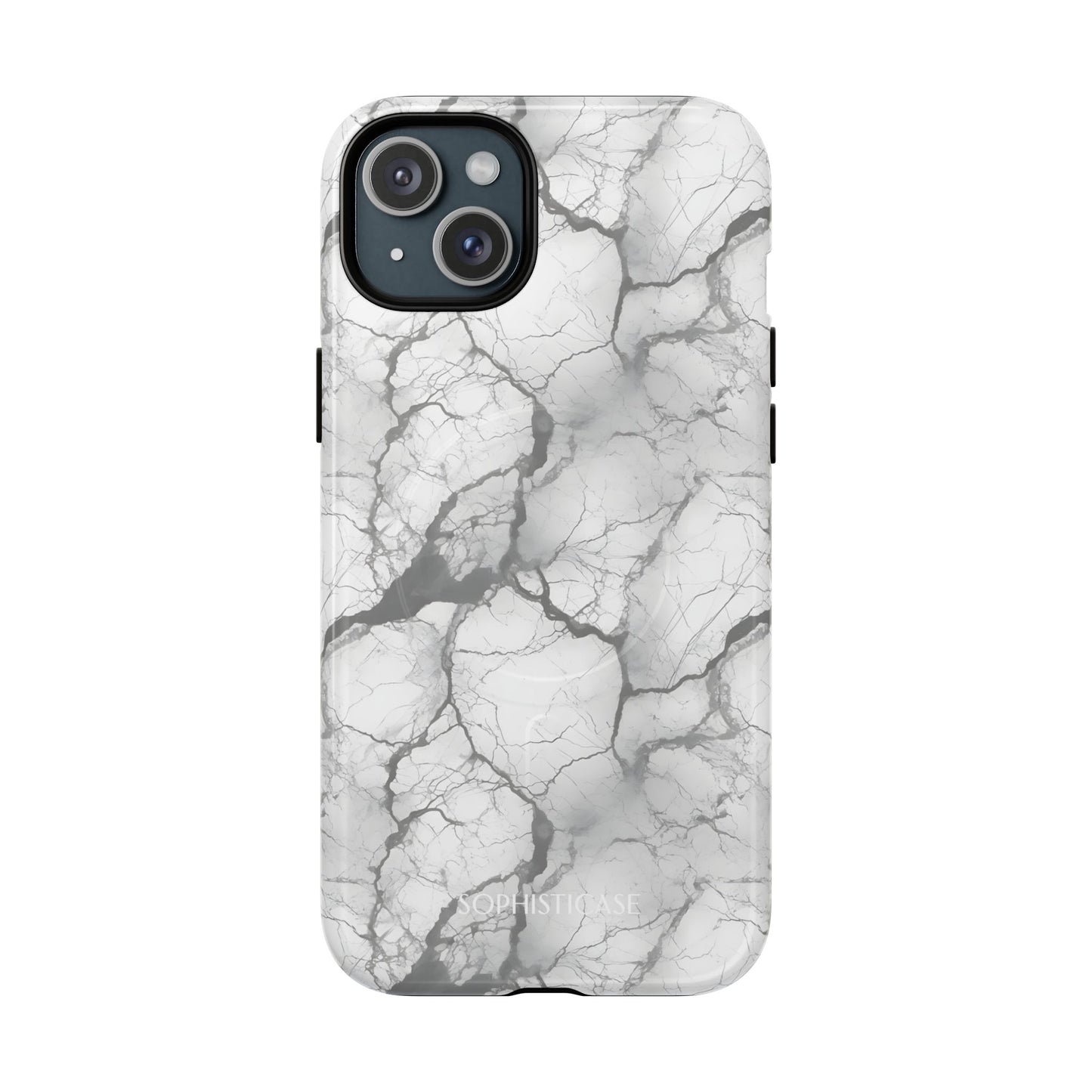 Marble Opulence in Charcoal Grey - iPhone Magsafe Case