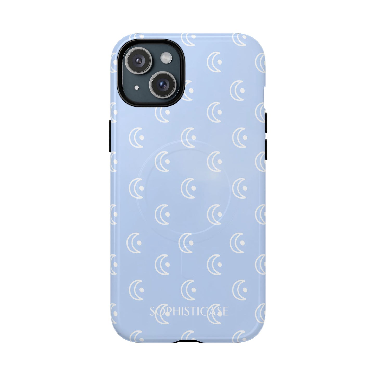 Moon Phase in Baby Blue - Tough Phone Case for iPhone