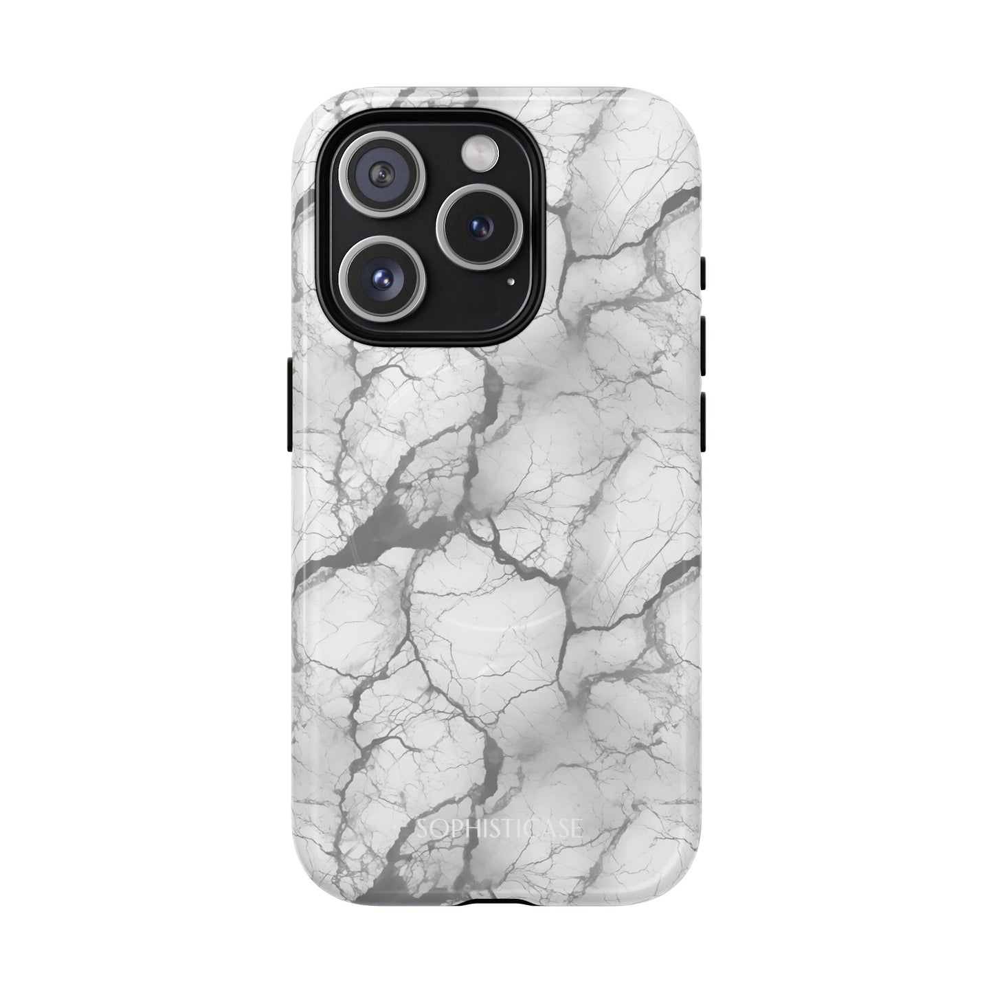 Marble Opulence in Charcoal Grey - iPhone Magsafe Case