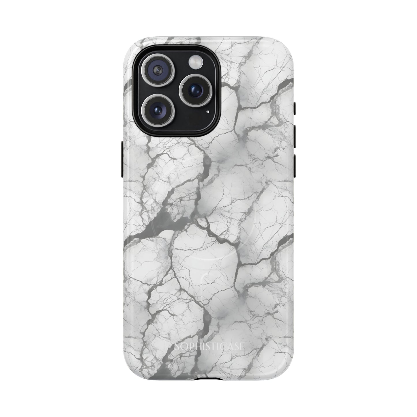 Marble Opulence in Charcoal Grey - iPhone Magsafe Case