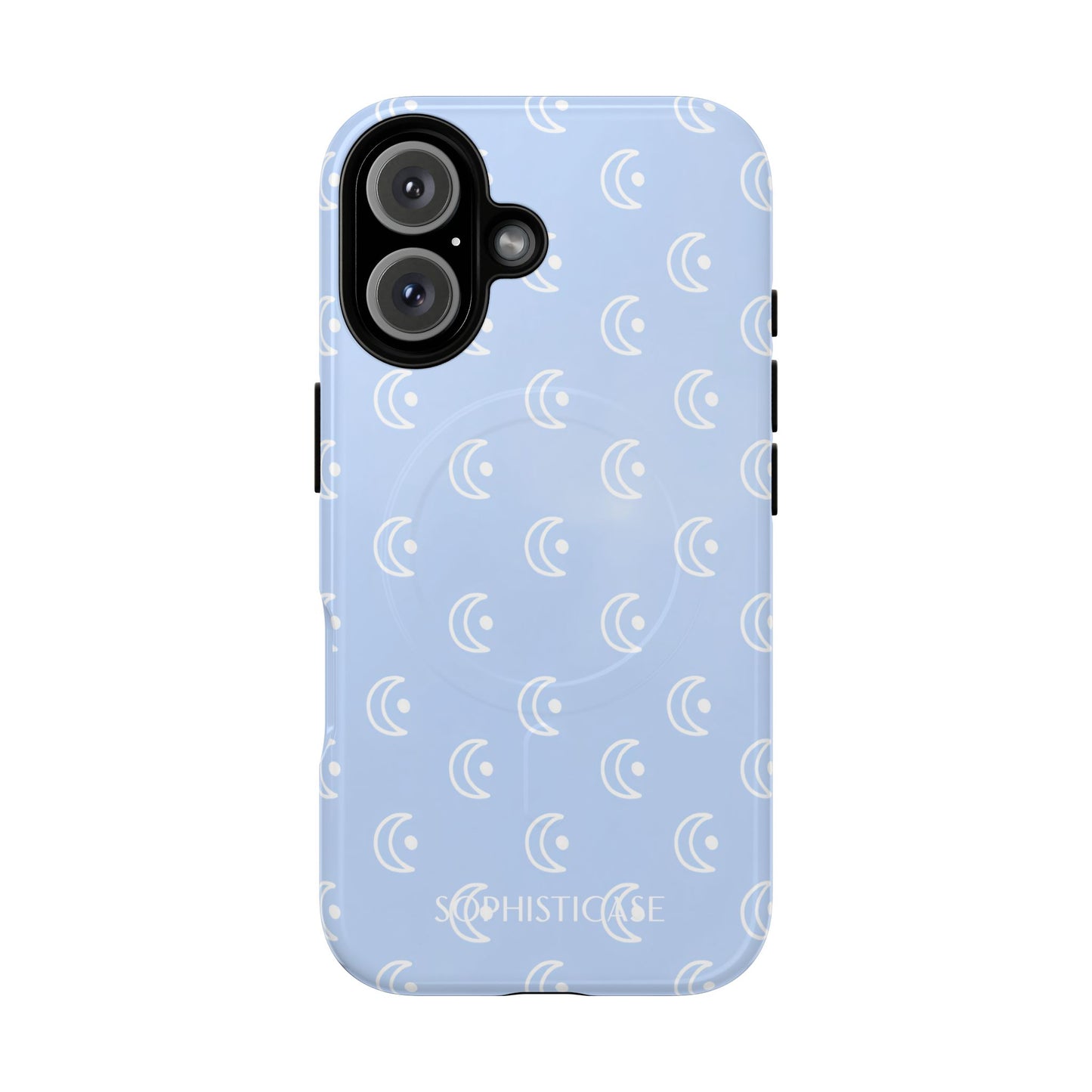 Moon Phase in Baby Blue - Tough Phone Case for iPhone