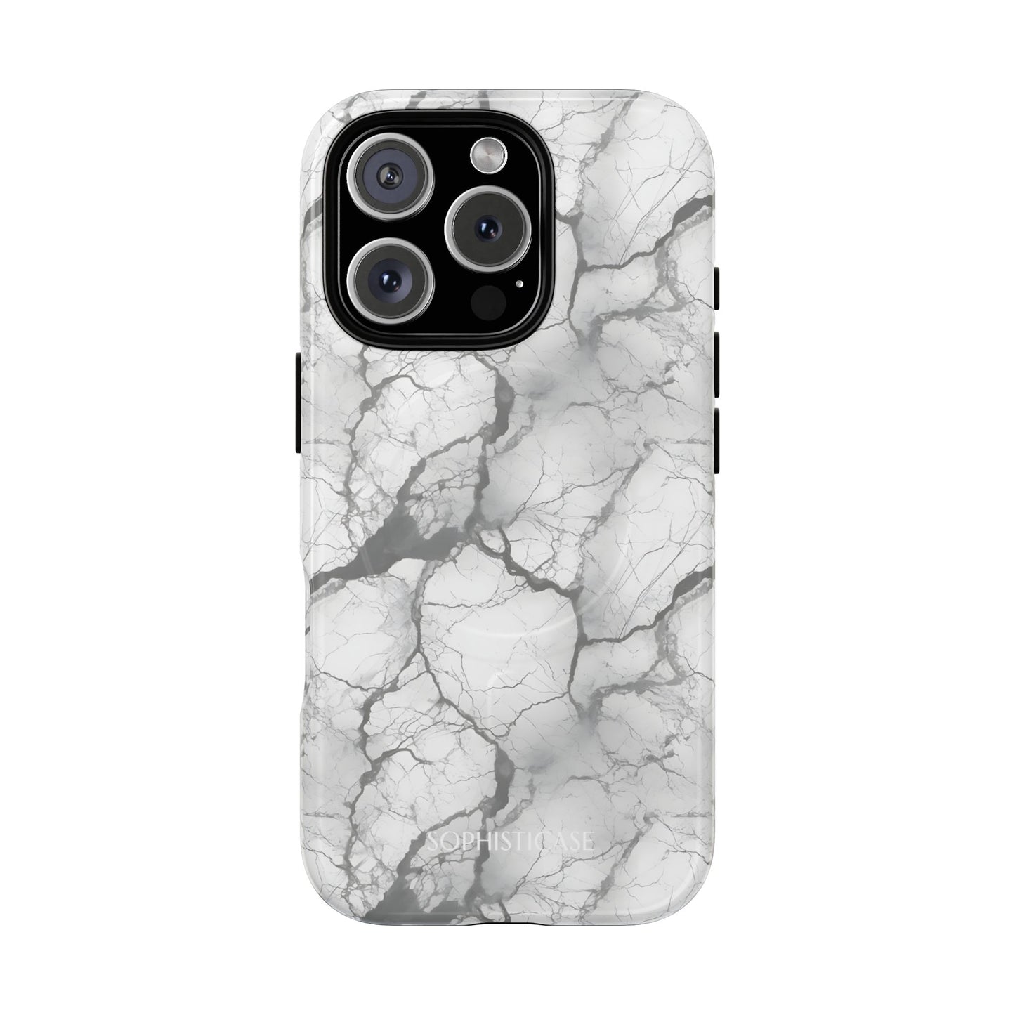Marble Opulence in Charcoal Grey - iPhone Magsafe Case