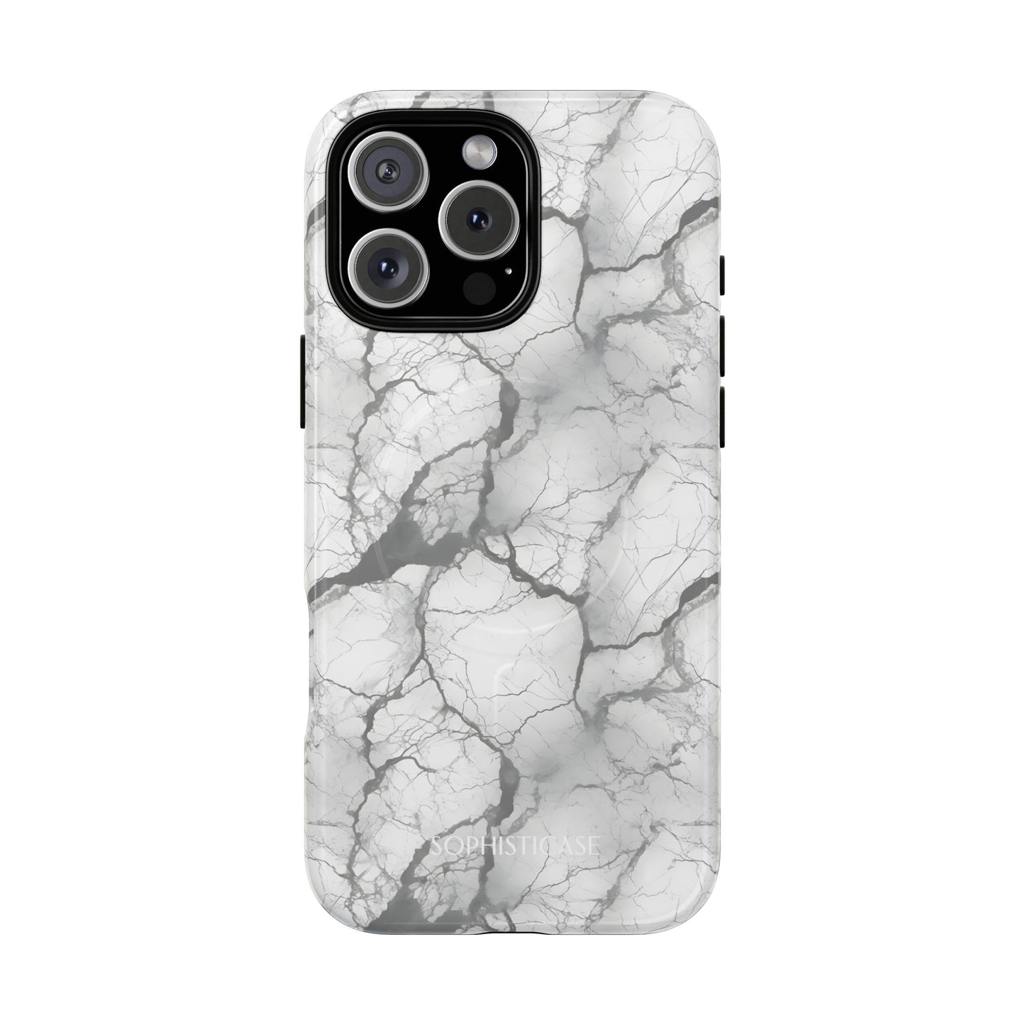 Marble Opulence in Charcoal Grey - iPhone Magsafe Case