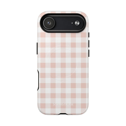 Gingham in Neutral Beige - iPhone Magsafe Case