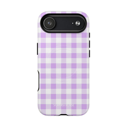 Gingham in Purple - iPhone Magsafe Case