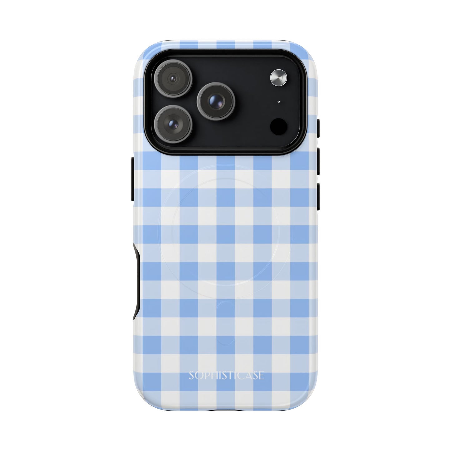 Gingham in Blue - iPhone Magsafe Case