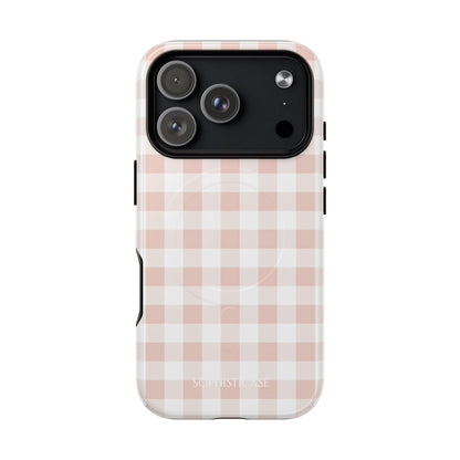 Gingham in Neutral Beige - iPhone Magsafe Case