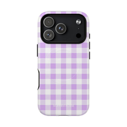 Gingham in Purple - iPhone Magsafe Case