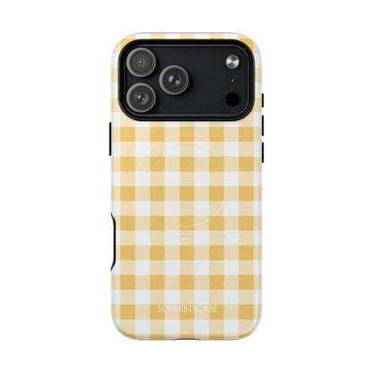 Gingham in Yellow - iPhone Magsafe Case