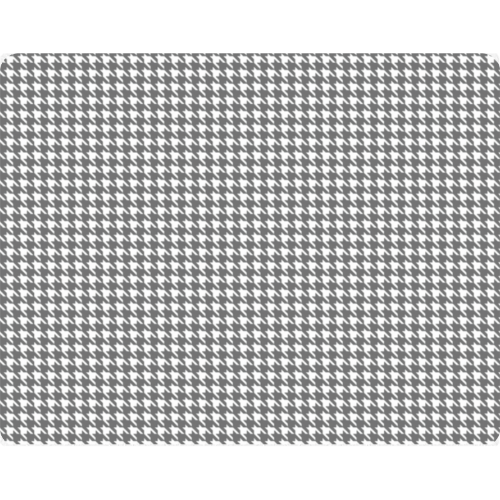 Faux Leather Mouse Mat - Houndstooth in Grey