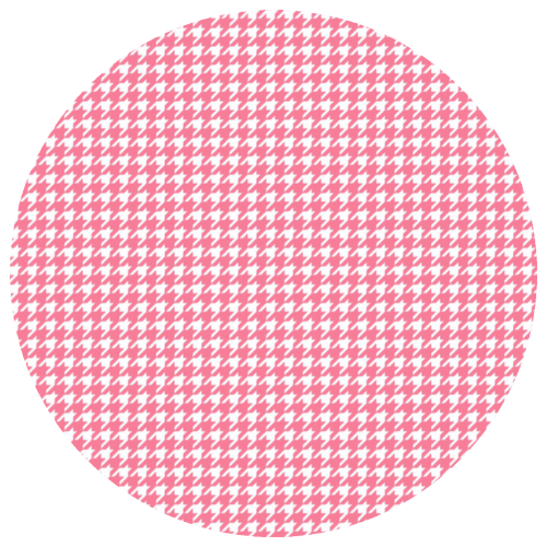 Ceramic Coaster - Houndstooth in Salmon