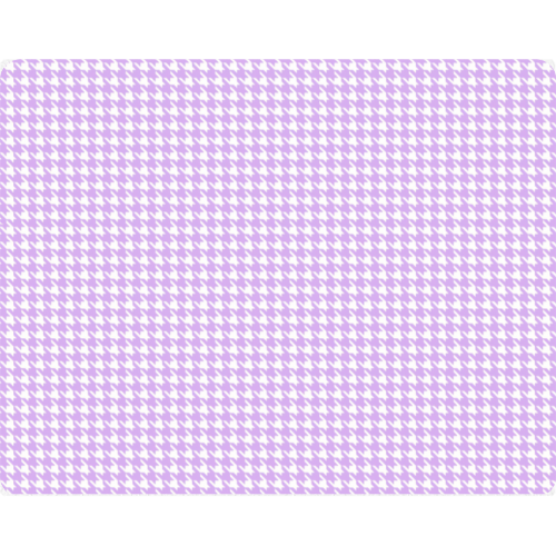 Faux Leather Mouse Mat - Houndstooth in Pastel Purple