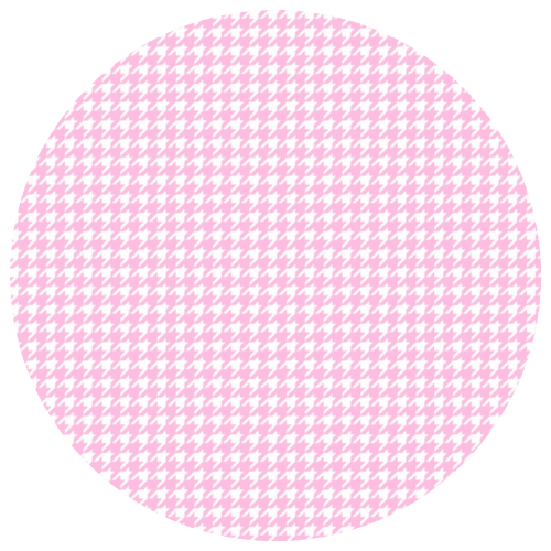 Ceramic Coaster - Houndstooth in Pink