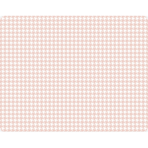 Faux Leather Mouse Mat - Houndstooth in Neutral Beige