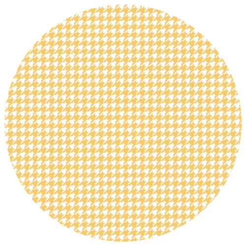 Ceramic Coaster - Houndstooth in Mustard