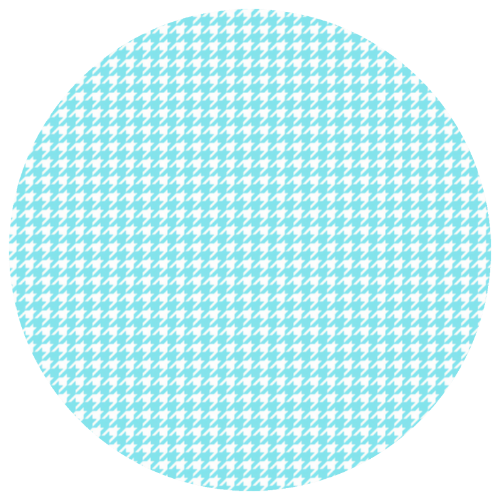 Coaster Ceramic - Houndstooth in Aqua