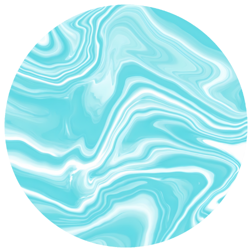 Ceramic Coaster - Liquid Dreams in Aqua