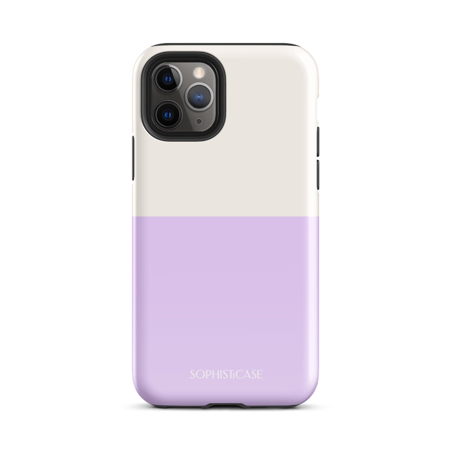 Tough Phone Case Featuring Two Tone Purple Cream Design for iPhone 11 Pro Glossy