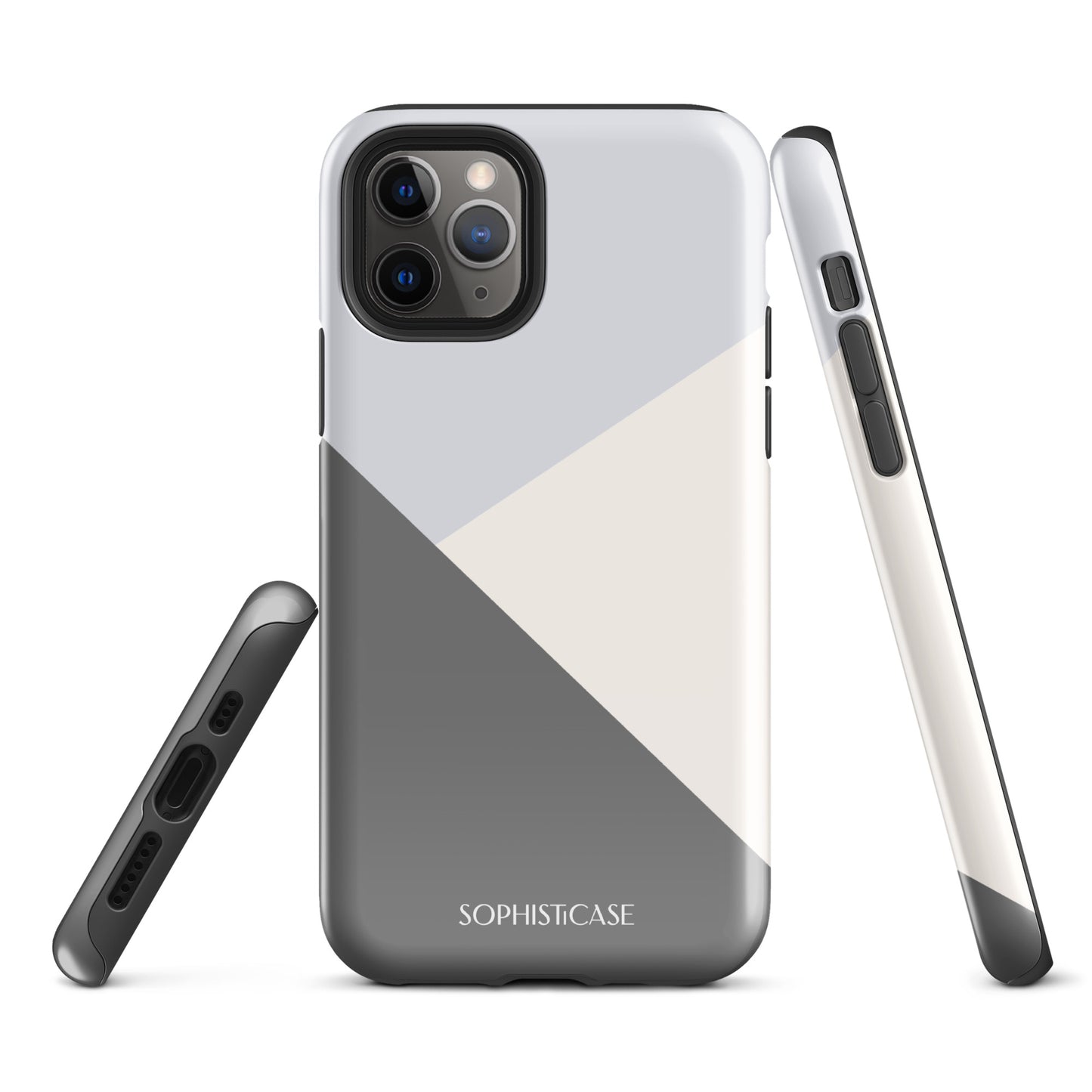 Diagonals in Grey - iPhone® Tough Case