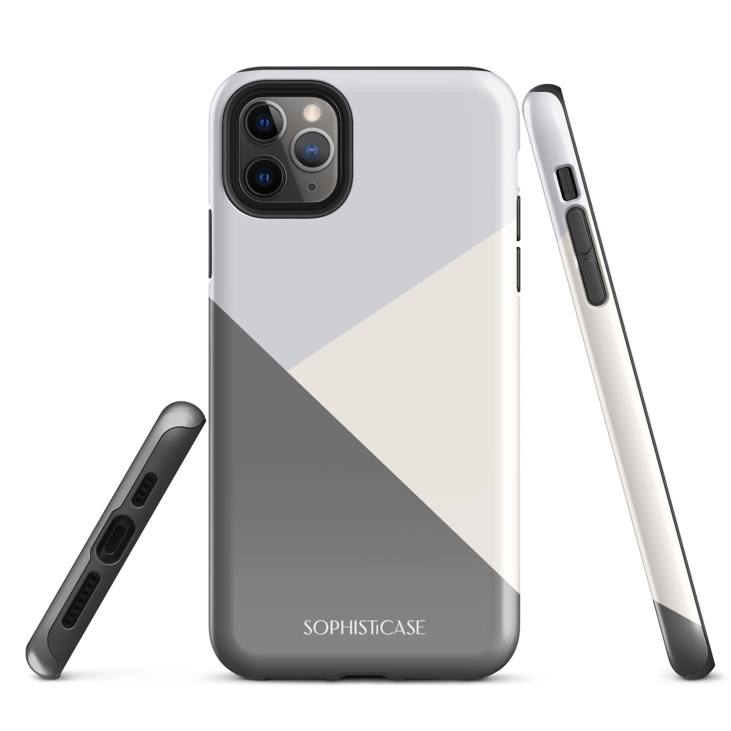 Diagonals in Grey - iPhone® Tough Case