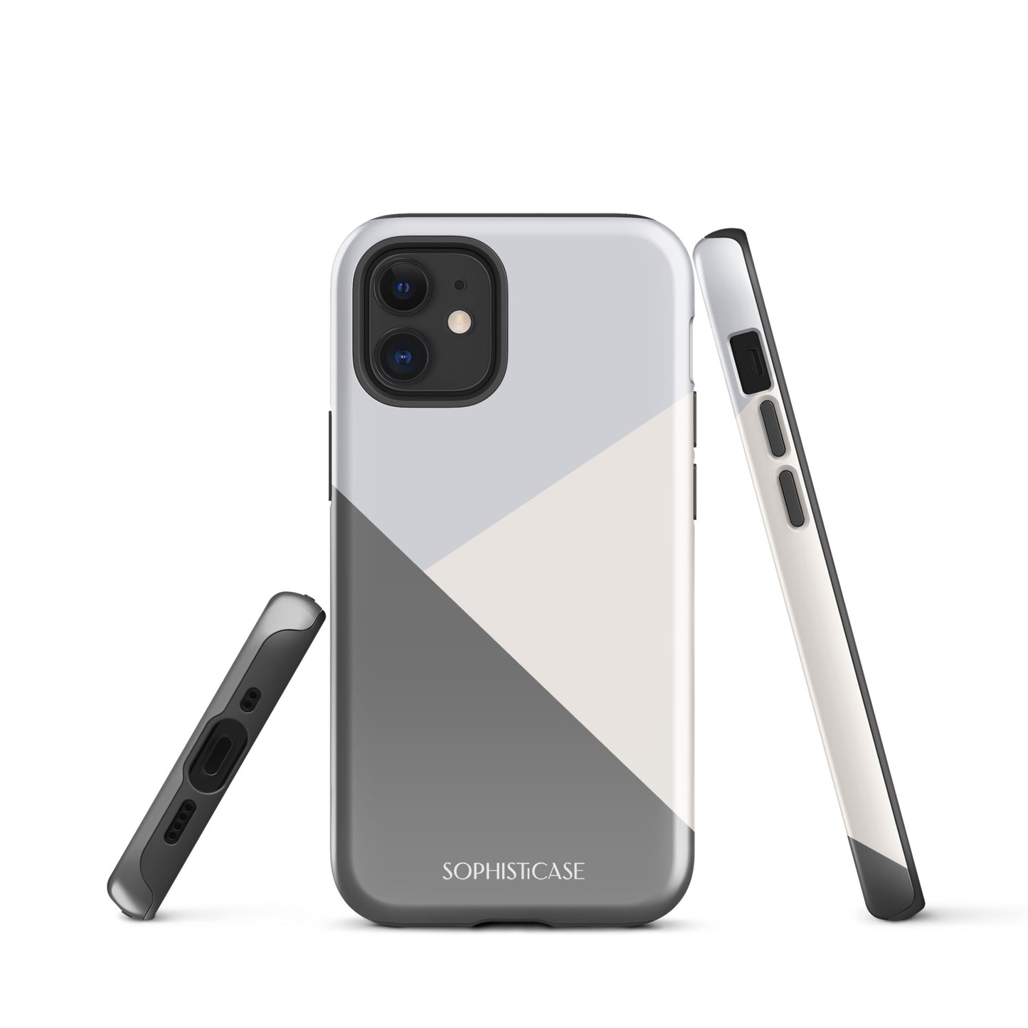 Diagonals in Grey - iPhone® Tough Case