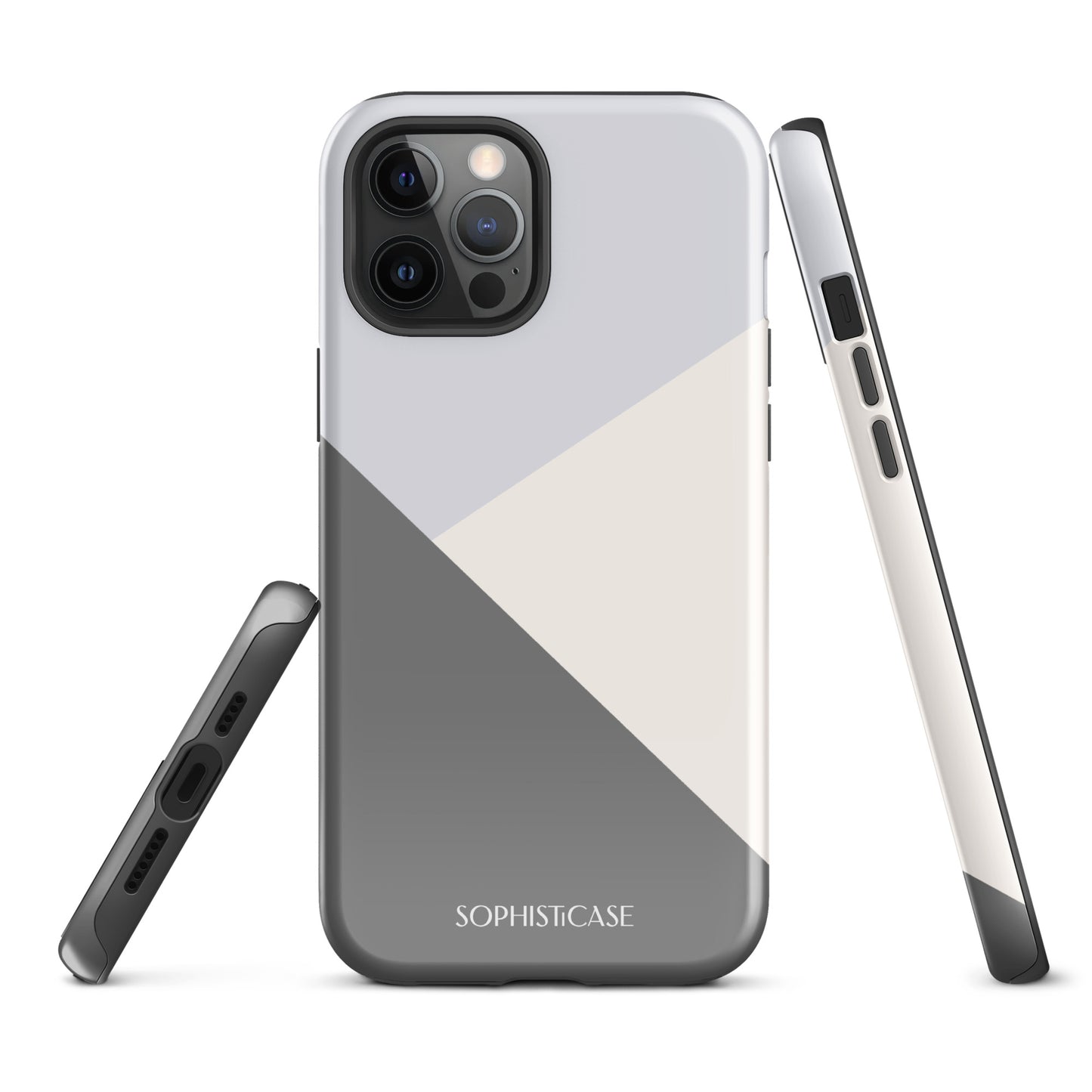 Diagonals in Grey - iPhone® Tough Case