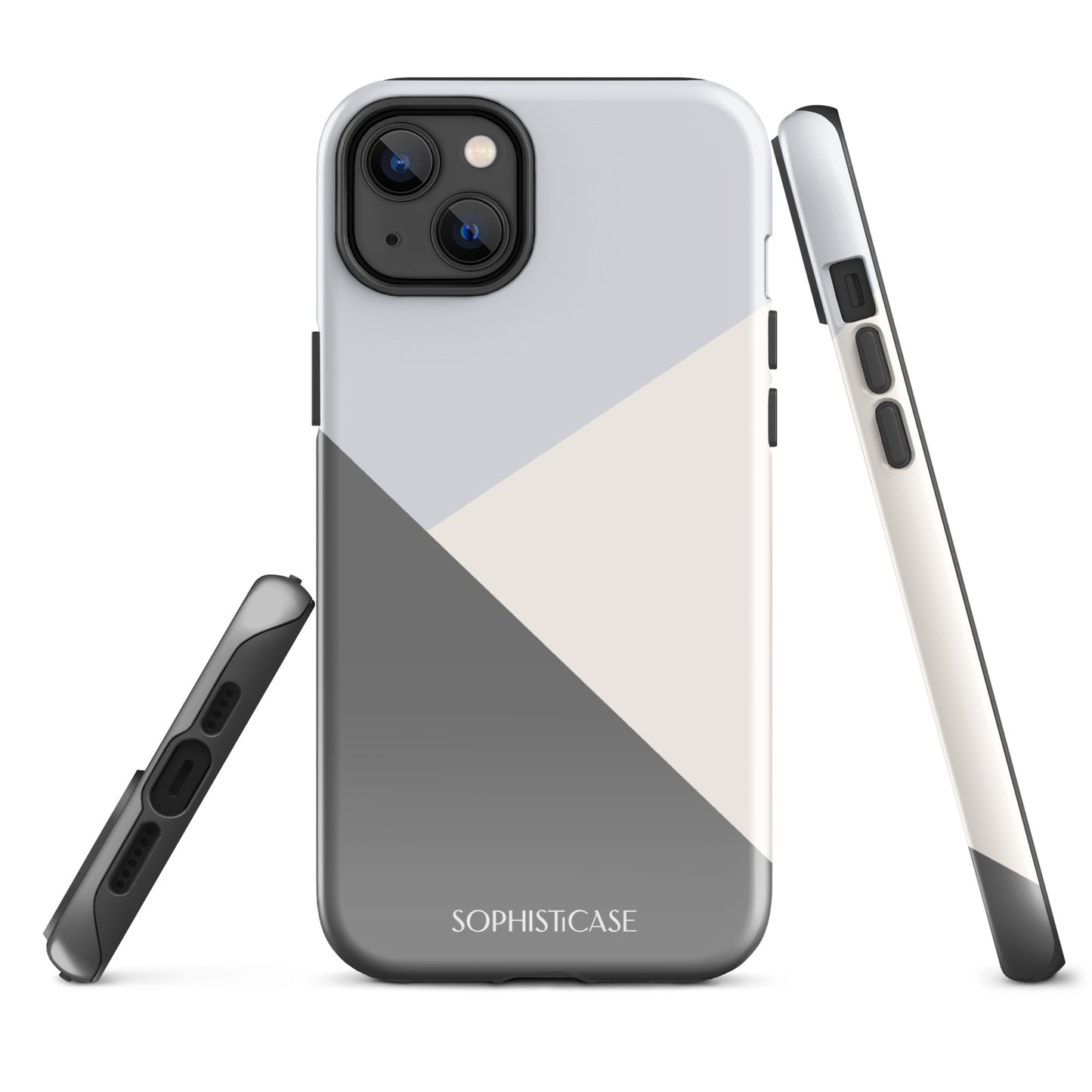 Diagonals in Grey - iPhone® Tough Case