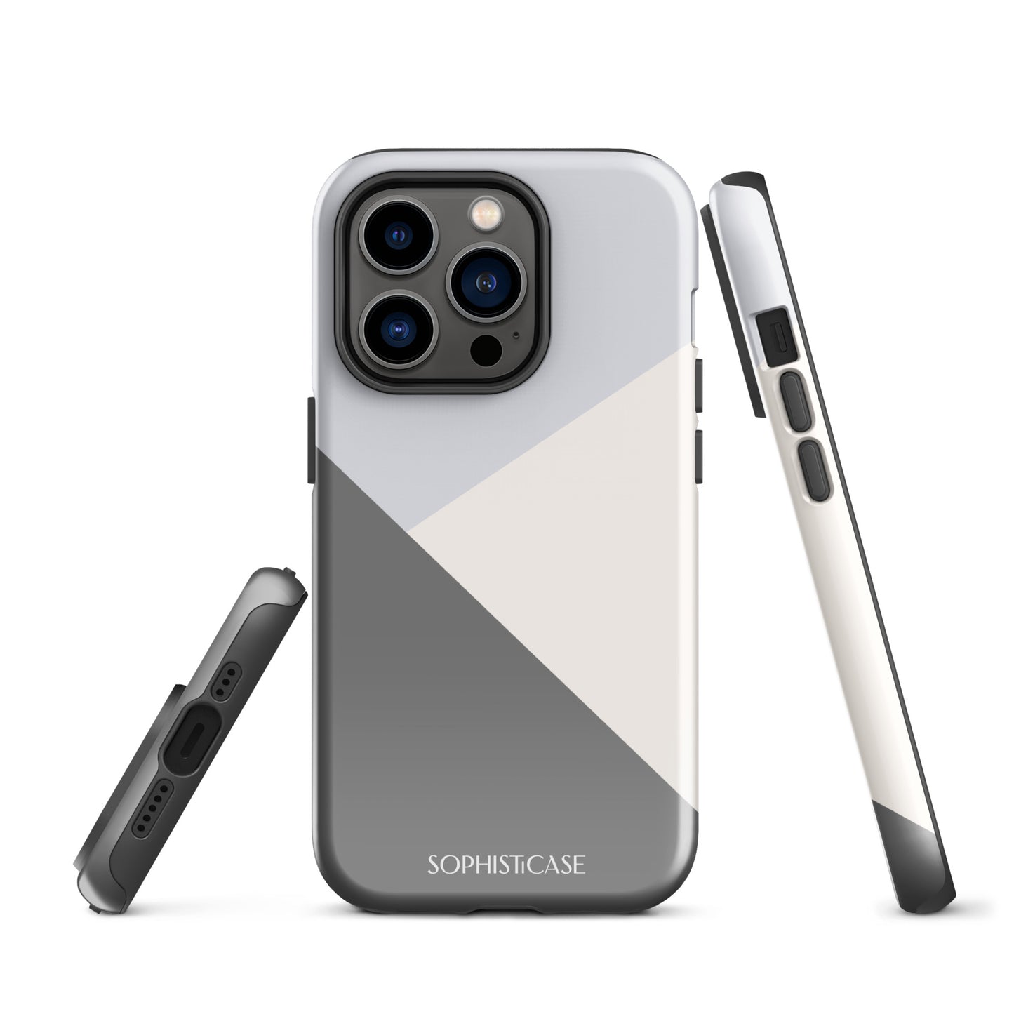 Diagonals in Grey - iPhone® Tough Case