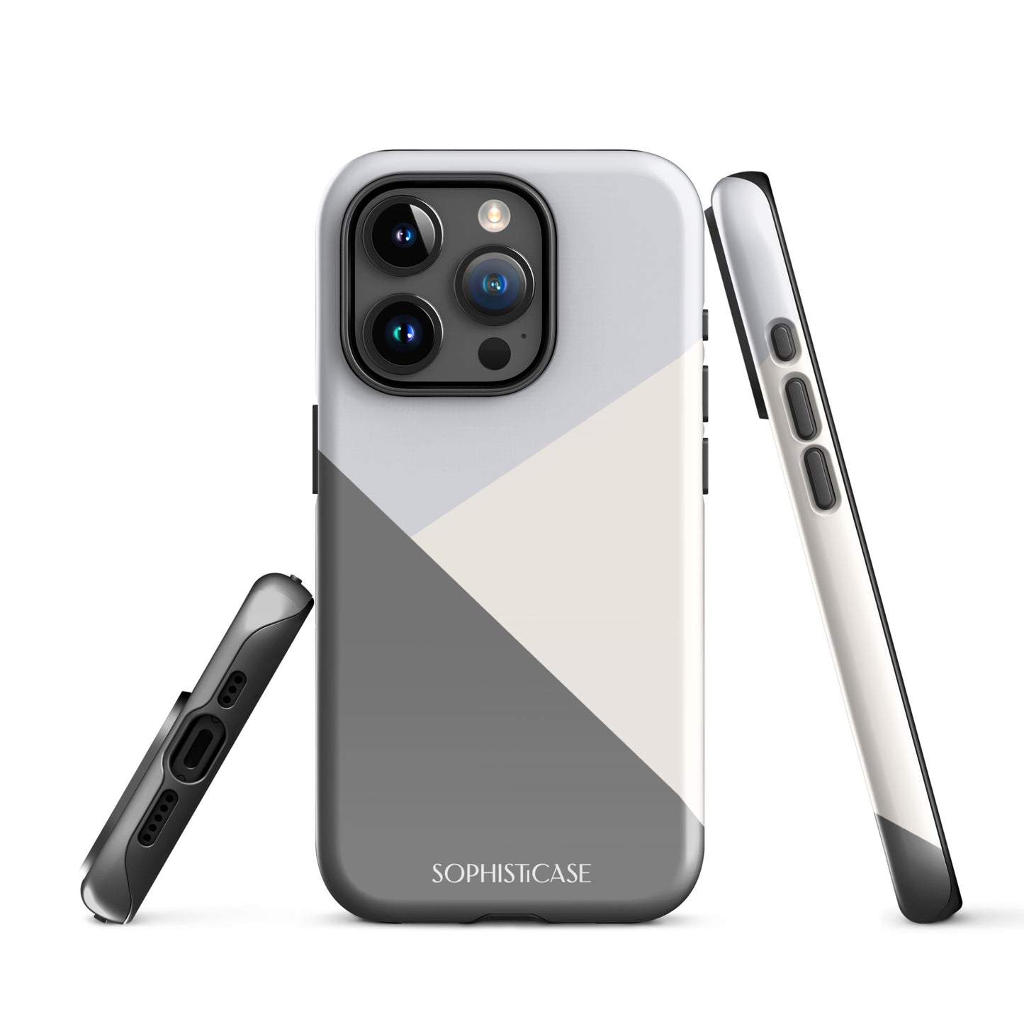 Diagonals in Grey - iPhone® Tough Case